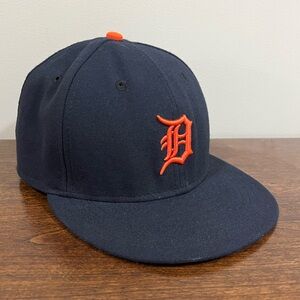 New Era Navy Blue Detroit Tigers 59FIFTY Fitted Baseball Cap 7 1/4